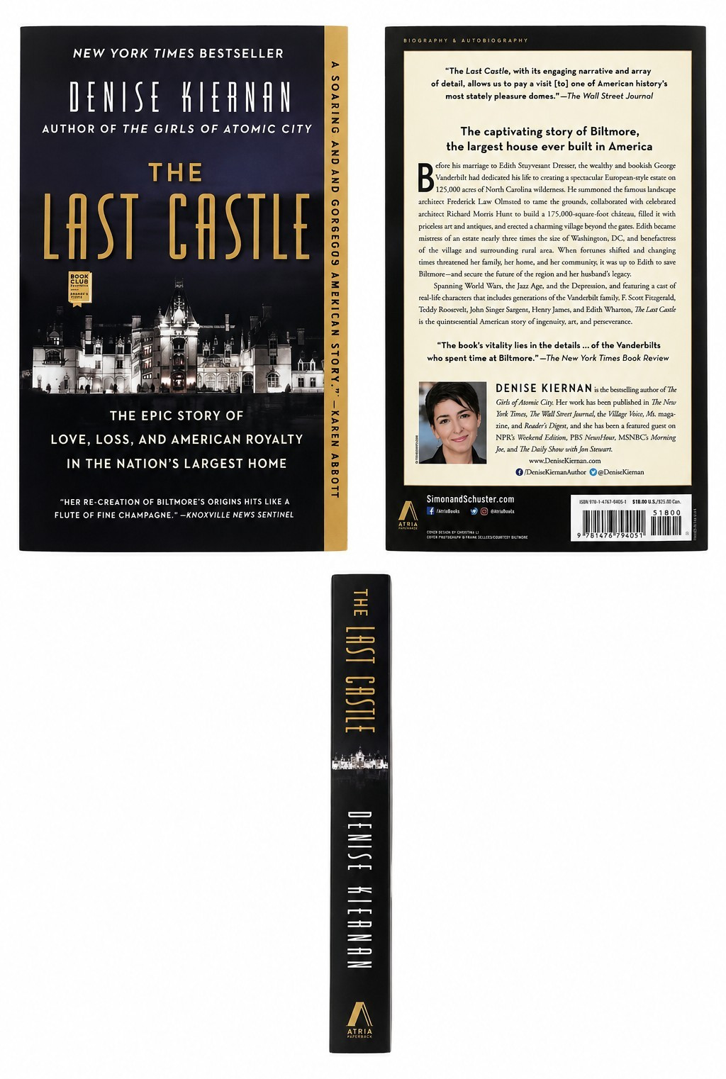 Atria Paperback The Last Castle Denise Kiernan Paperback Book Club Edition