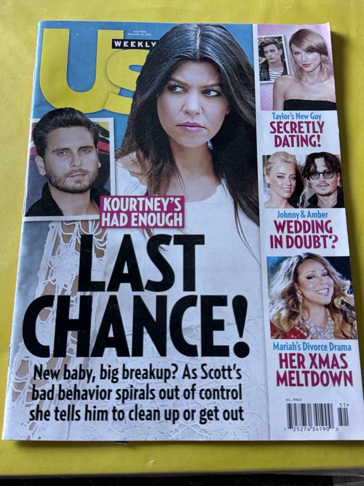 US WEEKLY Magazine December 22, 2014 KOURTNEY KARDASHIAN TAYLOR SWIFT NEW
