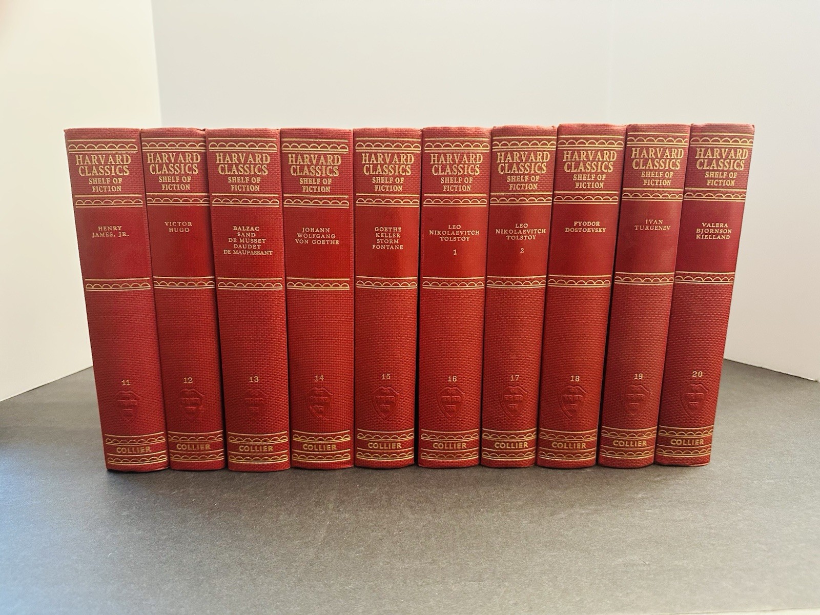 Harvard Classics: Shelf of Fiction Volumes 1-20 (Missing Vol 3) Collier, 1917