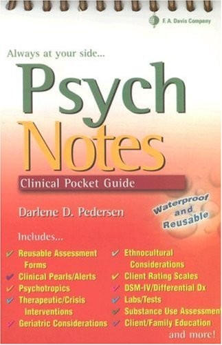 PSYCHNOTES: CLINICAL POCKET GUIDE, 1ST EDITION By Darlene D. Pedersen EXCELLENT