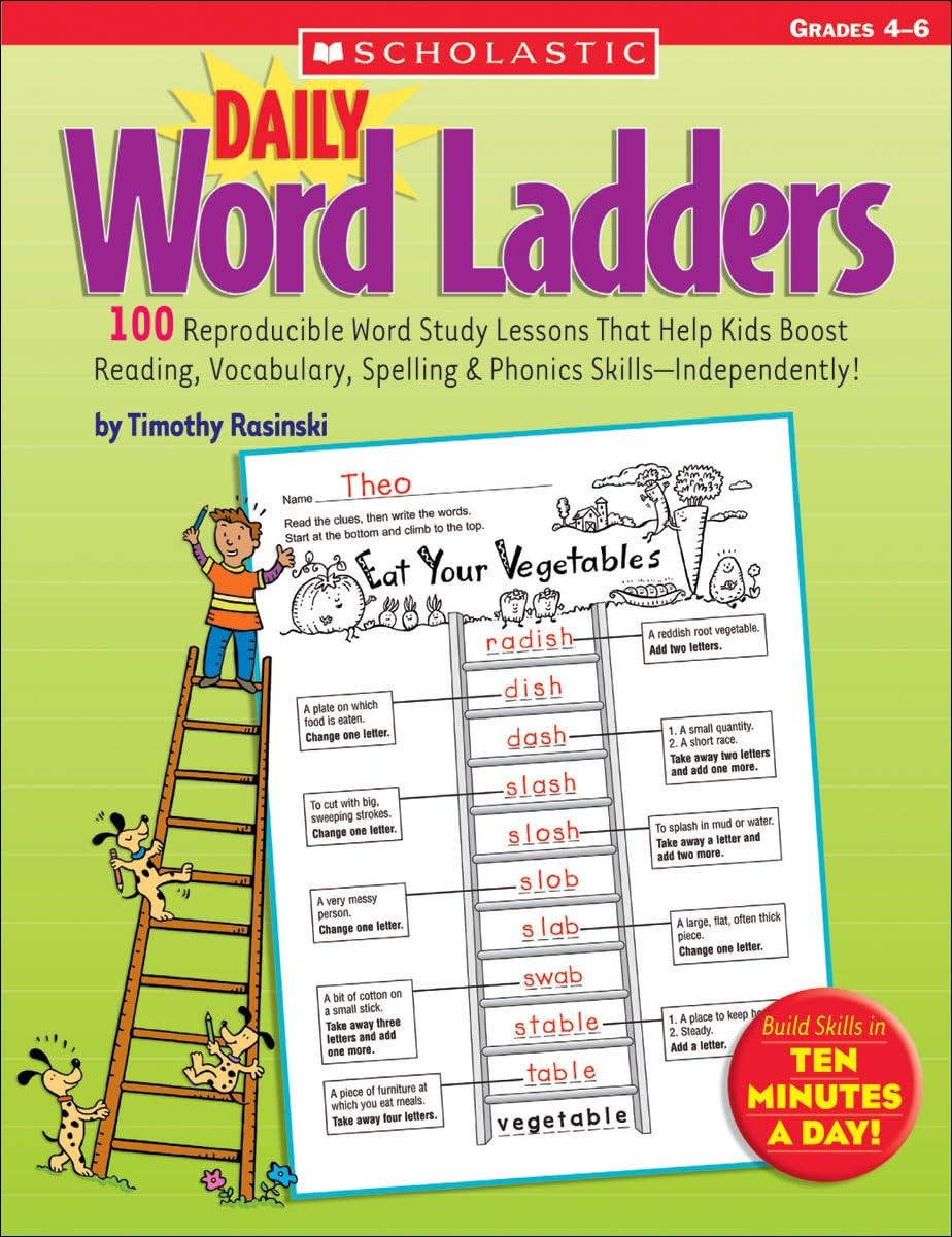 Daily Word Ladders: Grades 4-6 – paperback Rasinski, Timothy V.