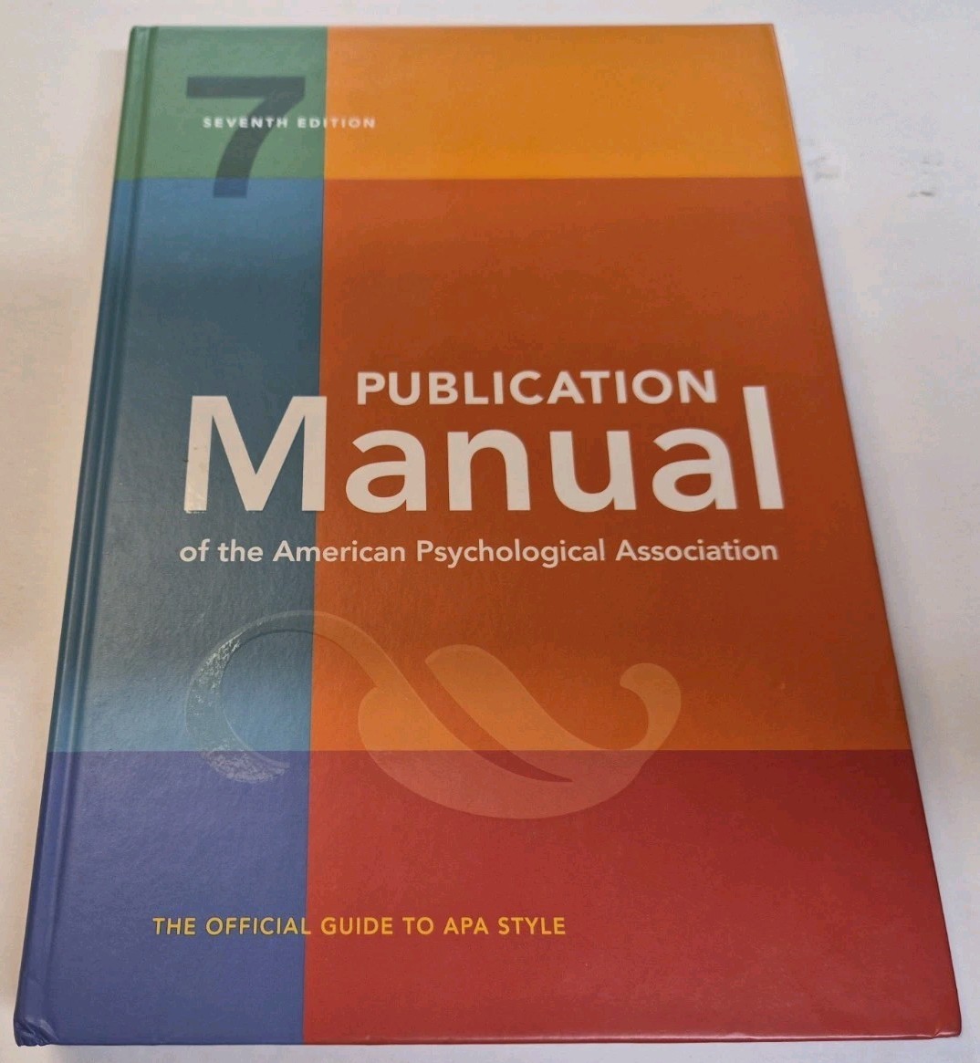 APA Publication Manual 7th Ed Hardcover New Copy