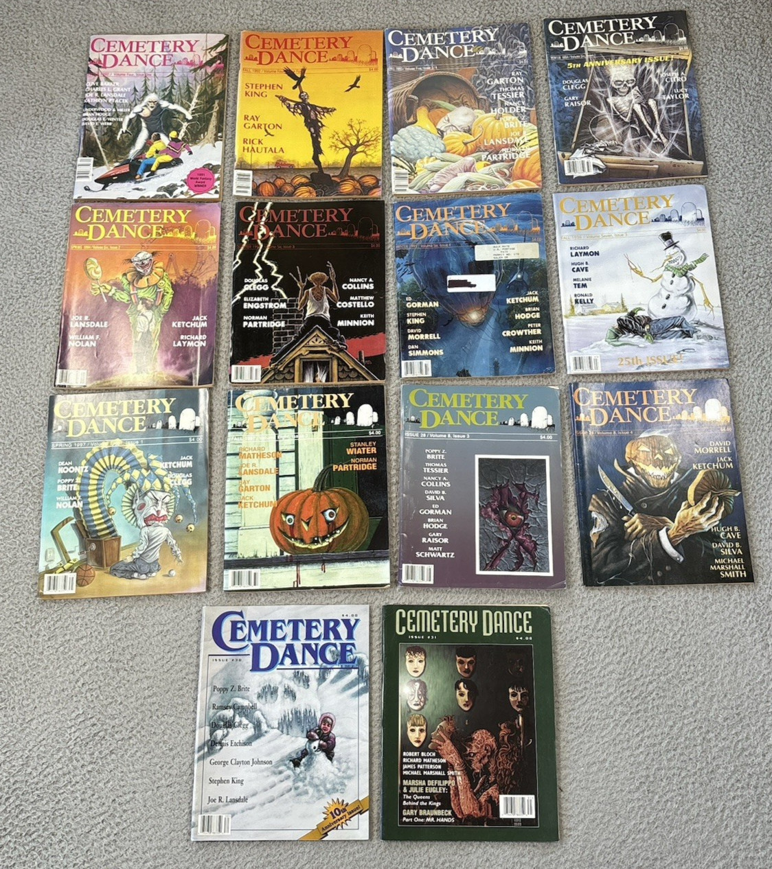 Cemetery Dance Magazine Lot Of 14 Issues Stephen King *Numbers In Description