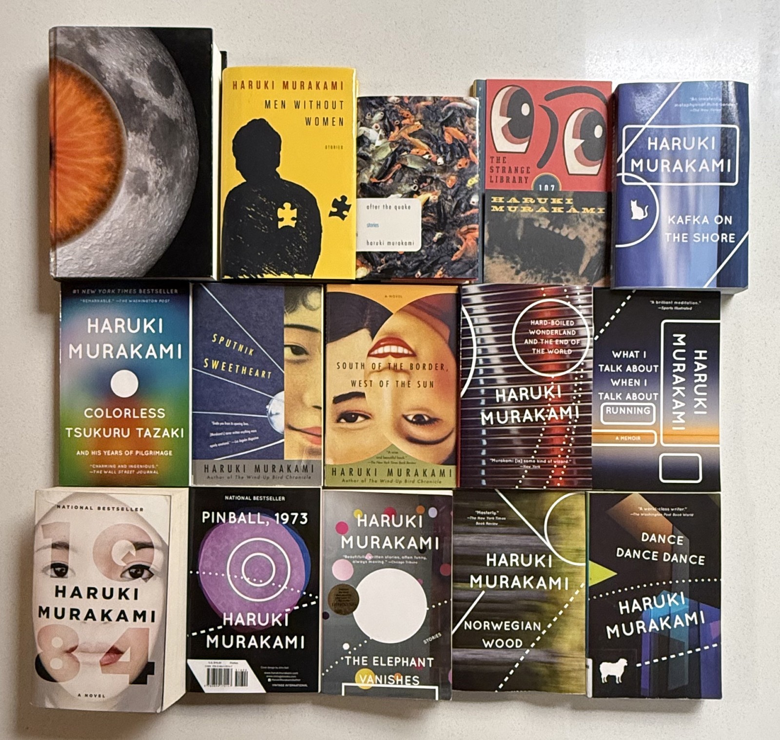 HARUKI MURAKAMI – LOT OF 15 BOOKS IN VERY GOOD CONDITION – 12 PB / 3 HC