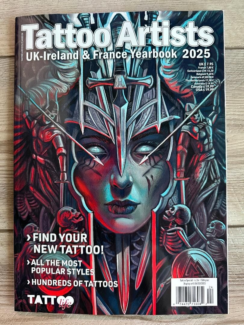 2025 TATTOO ARTISTS UK & Ireland Yearbook 168 Pages TATTOO INK BOOK Dan Hancock