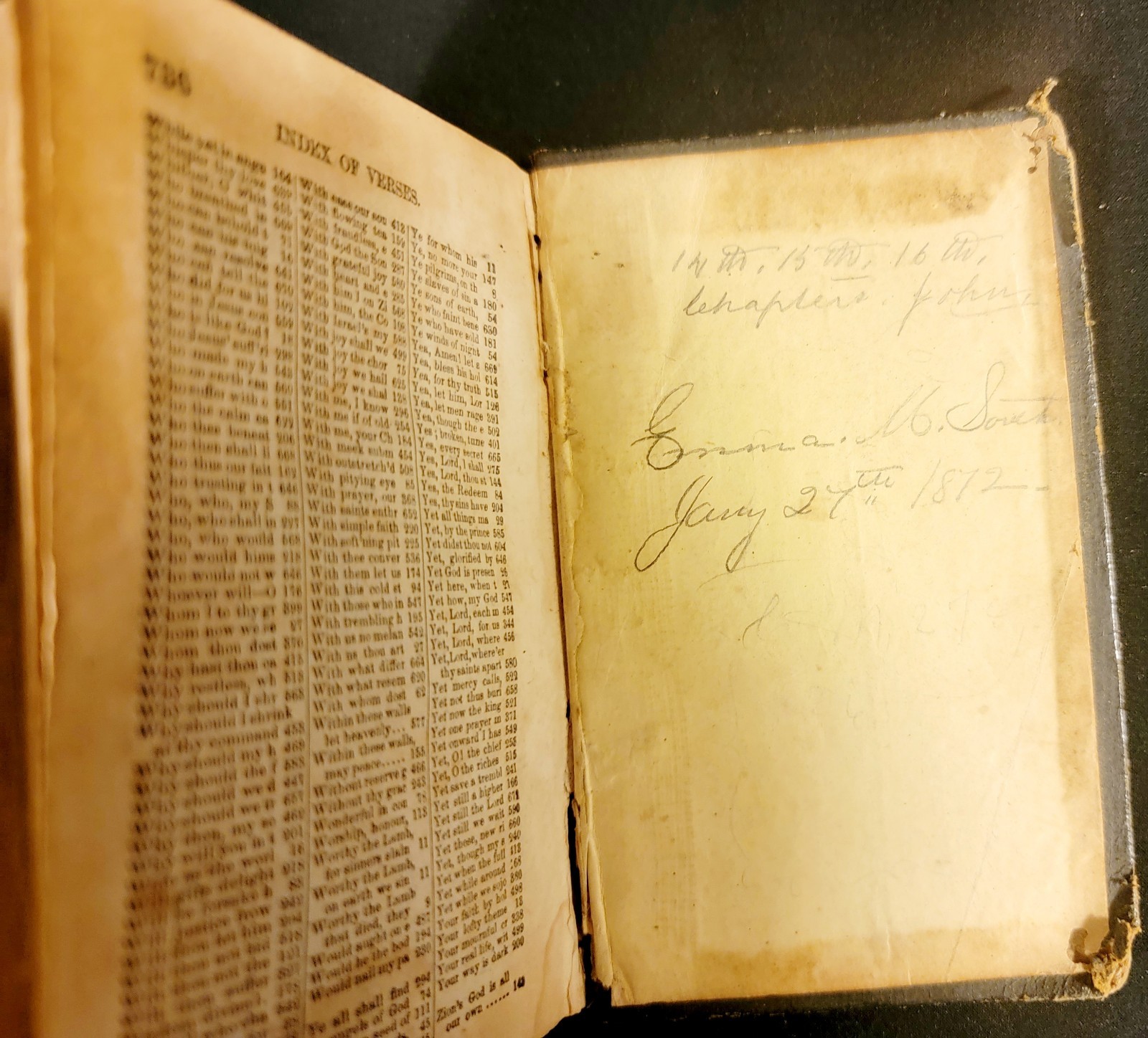 1849 Hymns Methodist Episcopal Church *Leather Binding 736 Pages Abolitionist  