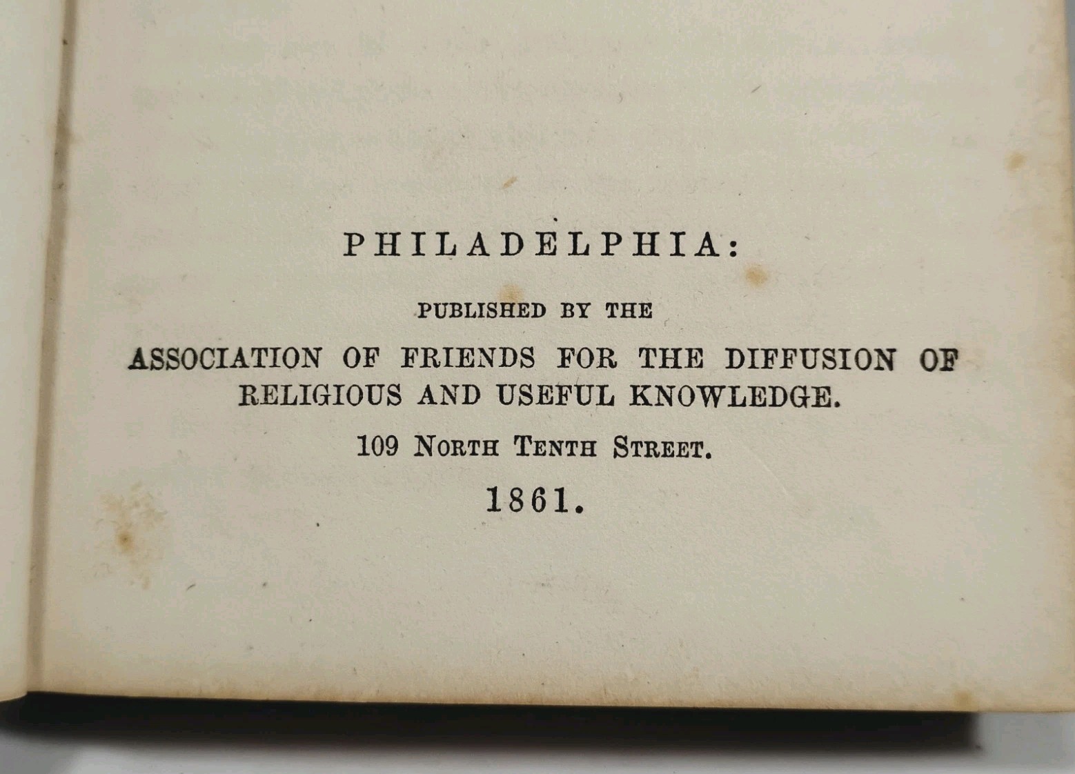 HYMNS FOR SCHOOLS AND FAMILIES 180 Pages 1861 Philadelphia 109 North Tenth St