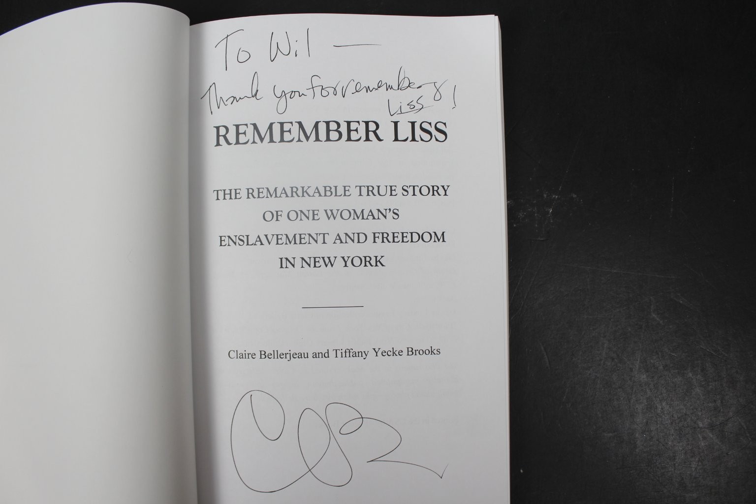 Remember Liss Claire Bellerjeau Tiffany Brooks 2023 True Story Slavery SIGNED VG