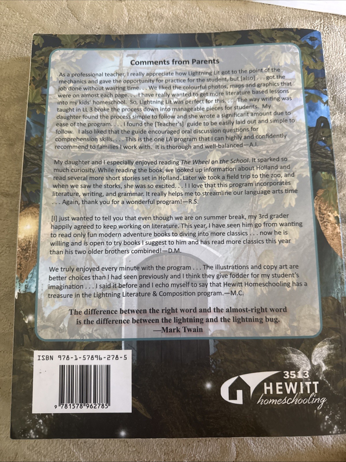 Lightning Literature and Composition Grade 3- Teacher&rsquo;s Guide