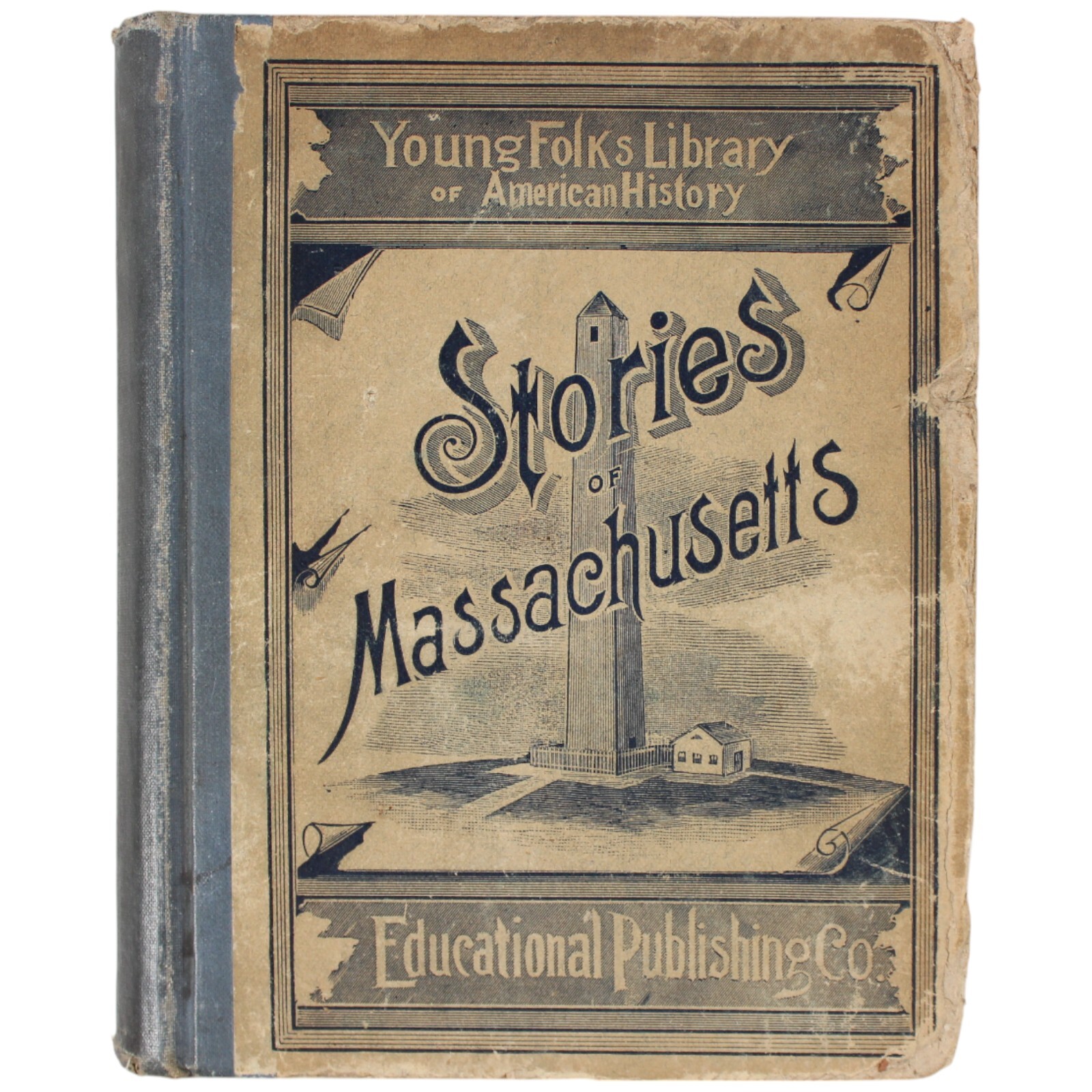 1892 MASSACHUSETTS HISTORY VICTORIAN Children&rsquo;s Americana Illustrated Colonial