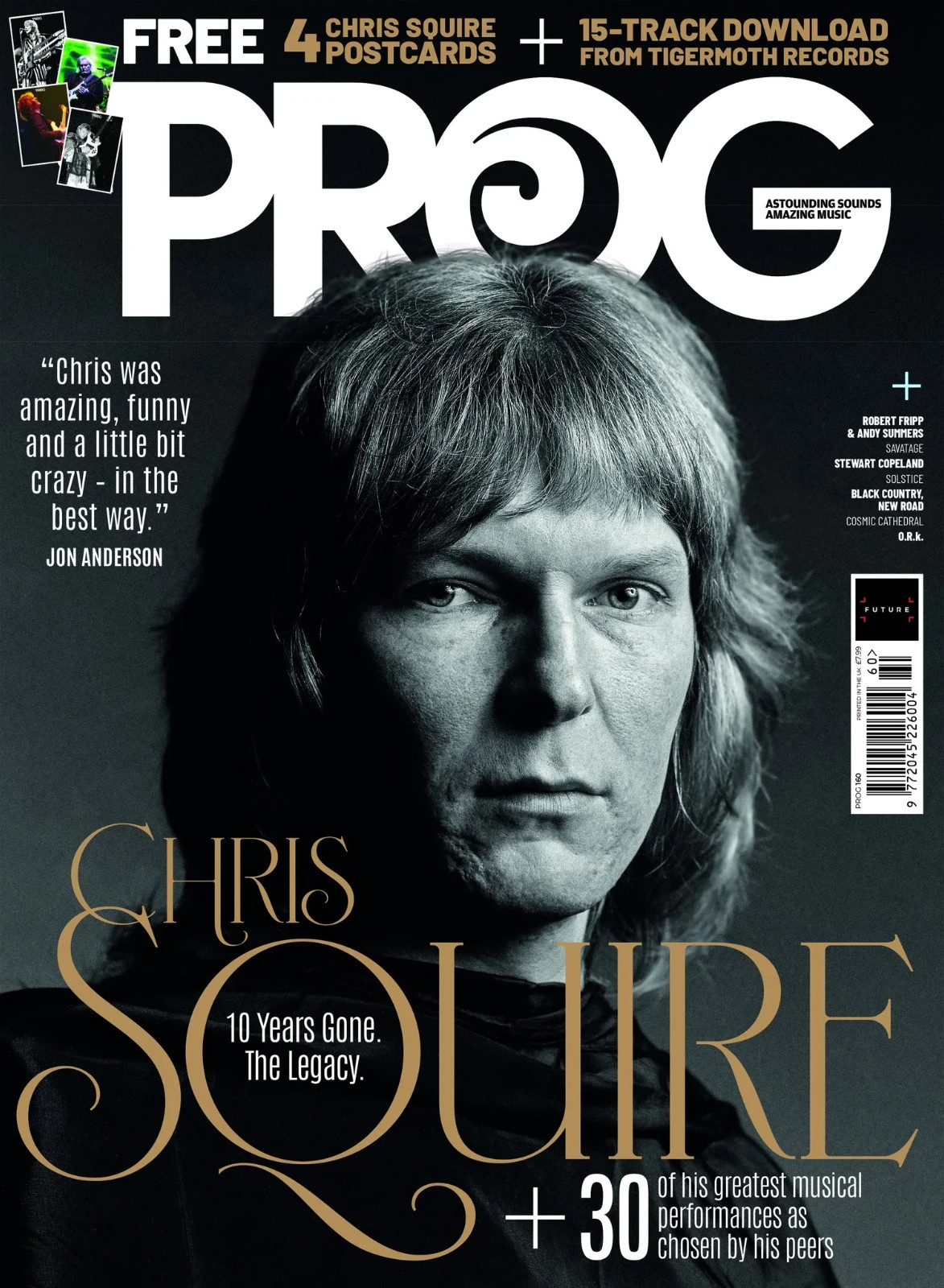 PROG MAGAZINE #160 MAY 2025 | CHRIS SOUIRE | 4 POSTCARDS + 15-TRACK DOWNLOAD