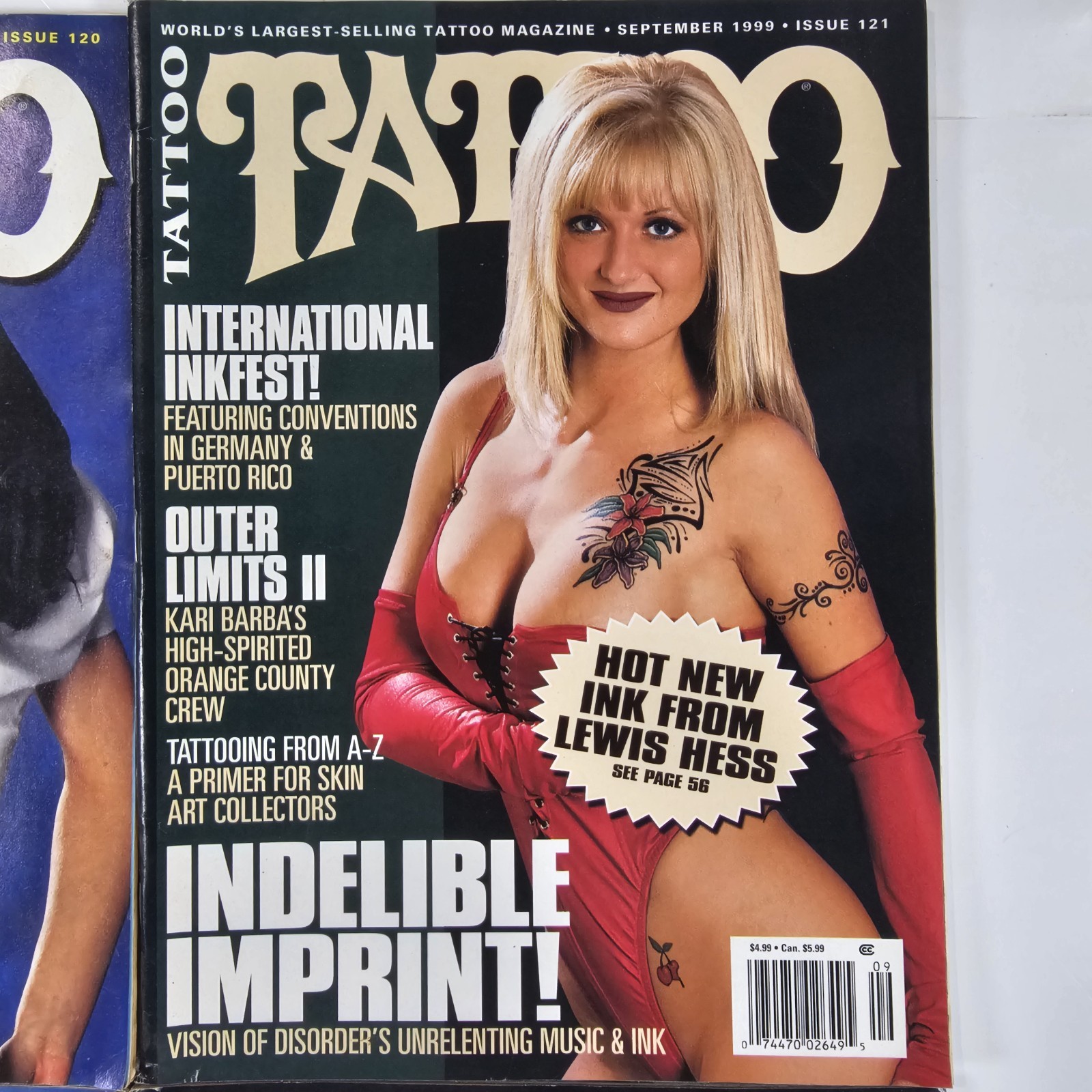 Vintage 1990s Lot Of 4 Tattoo Magazines Issue #120-123