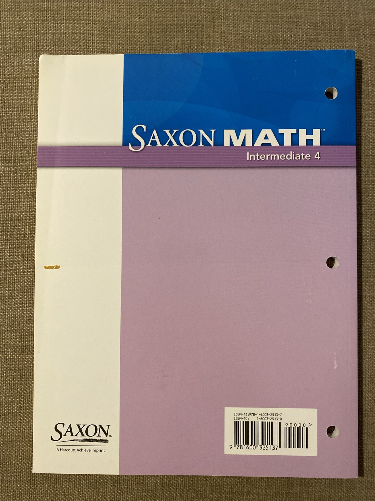 Saxon Math Intermediate 4 Power-Up Workbook by Stephen Hake