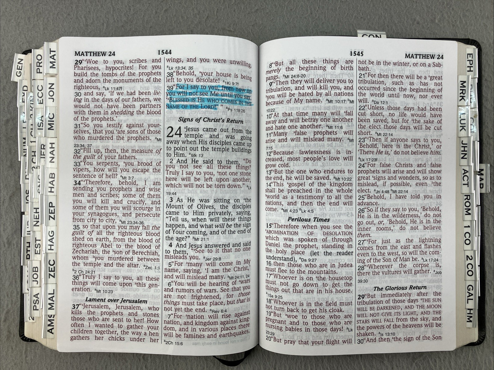 NASB Giant Print Reference Leather Bound The Lockman Foundation Red Letter Black