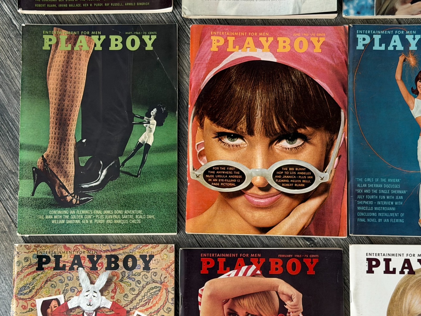 PLAYBOY MAGAZINE 1965 12pc Lot Set Hot Girl Sexy Babe Blonde Brunette Lingerie