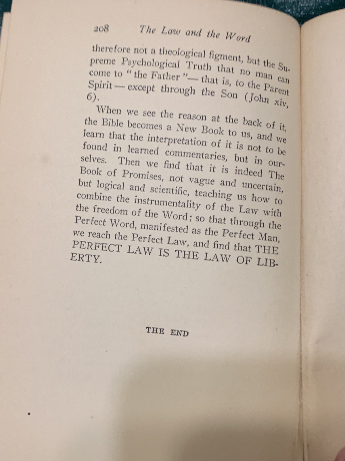 The Law and The Word T. Troward 1943. This book is extremely rare. Very nice.