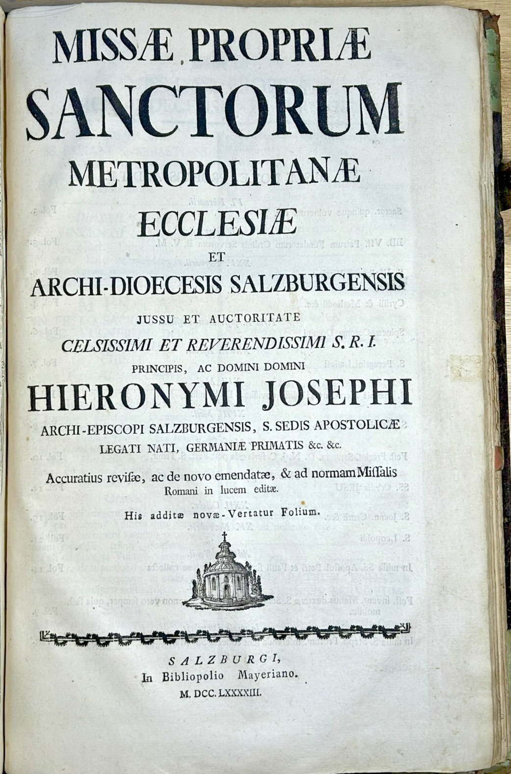 1793 Illustrated Missale Romanum bound with 2 other texts – music, engravings