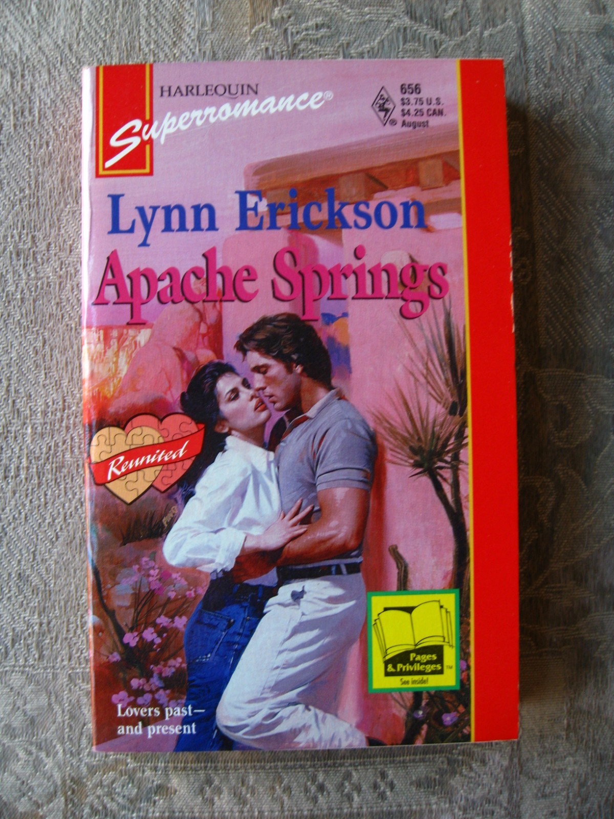 Lynn Erickson – Apache Springs (Harlequin Superromance #656) 1995 – paperback