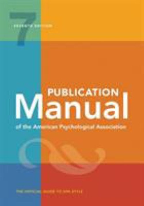 Publication Manual OFFICIAL 7th Edition of the American Psycholog