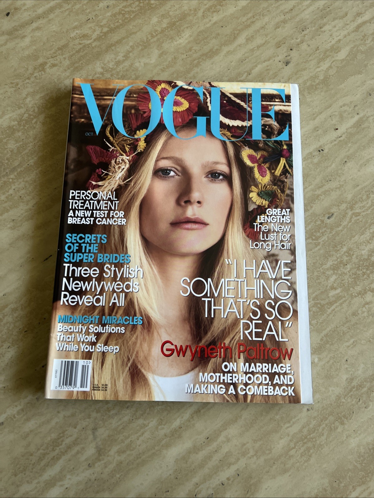 Vogue Magazine October 2005 Gwyneth Paltrow on Marriage Cover