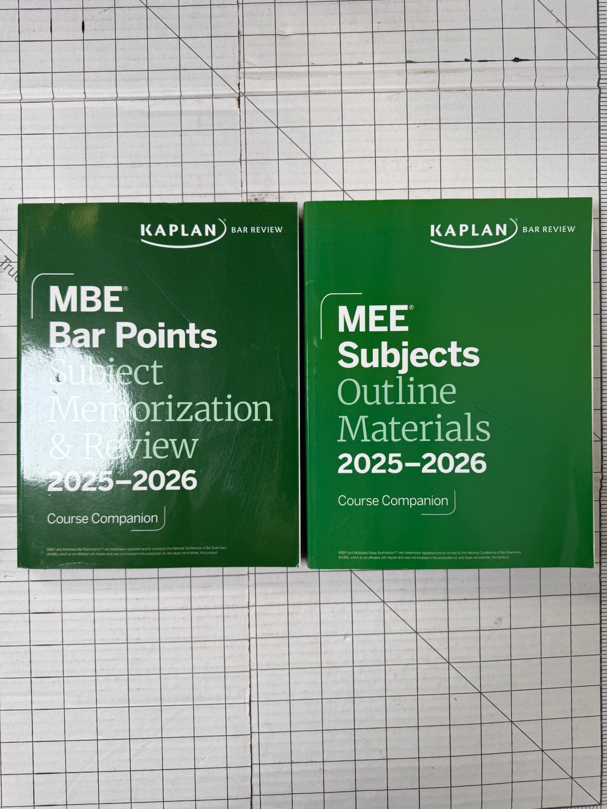 Kaplan Bar Review 2025-2026 MBE Bar Points & MEE Subjects Outline Materials Set