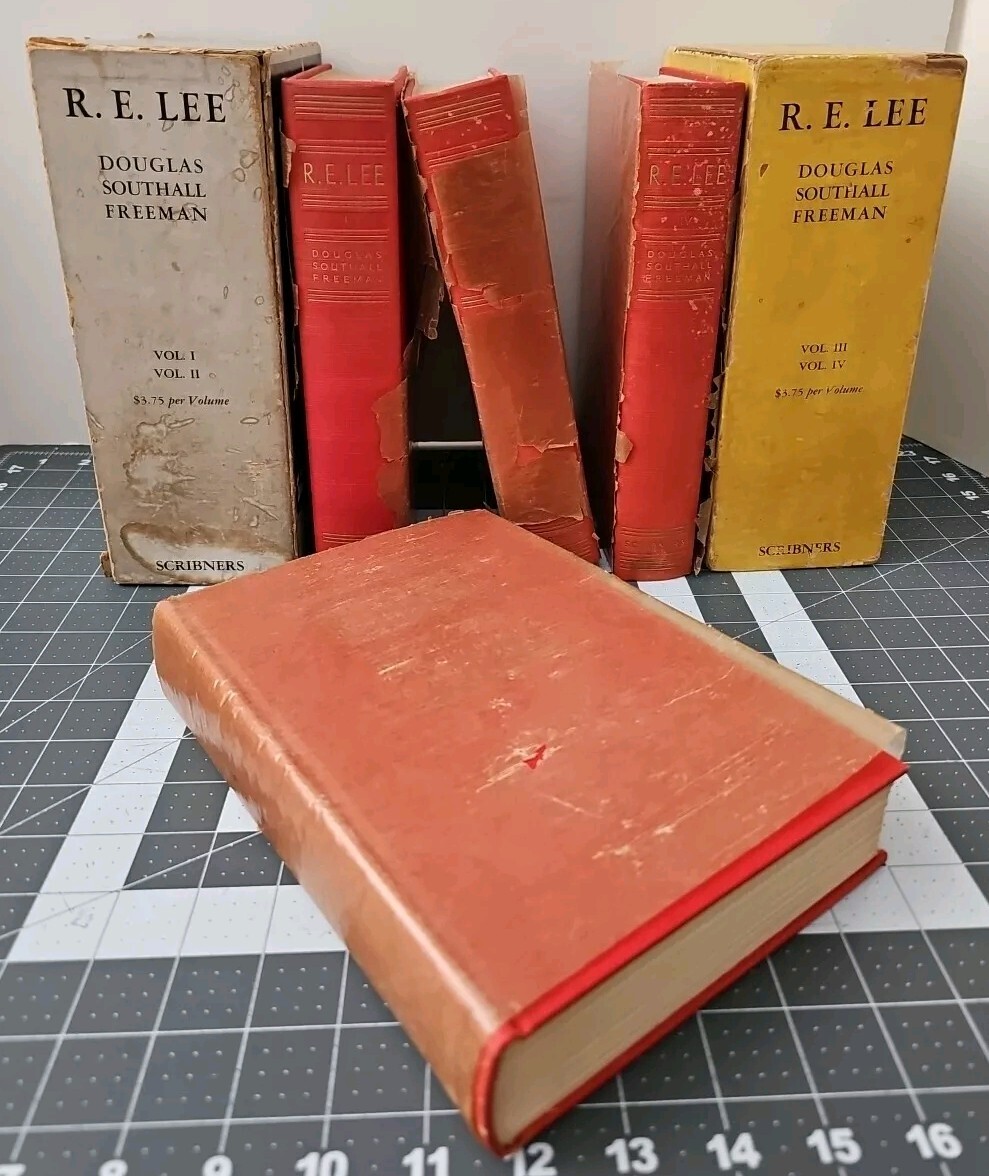 R.E. LEE Douglas Southall Freeman 1934 1935 1st Ed HC 4 Volumes DJ & Slip Cases