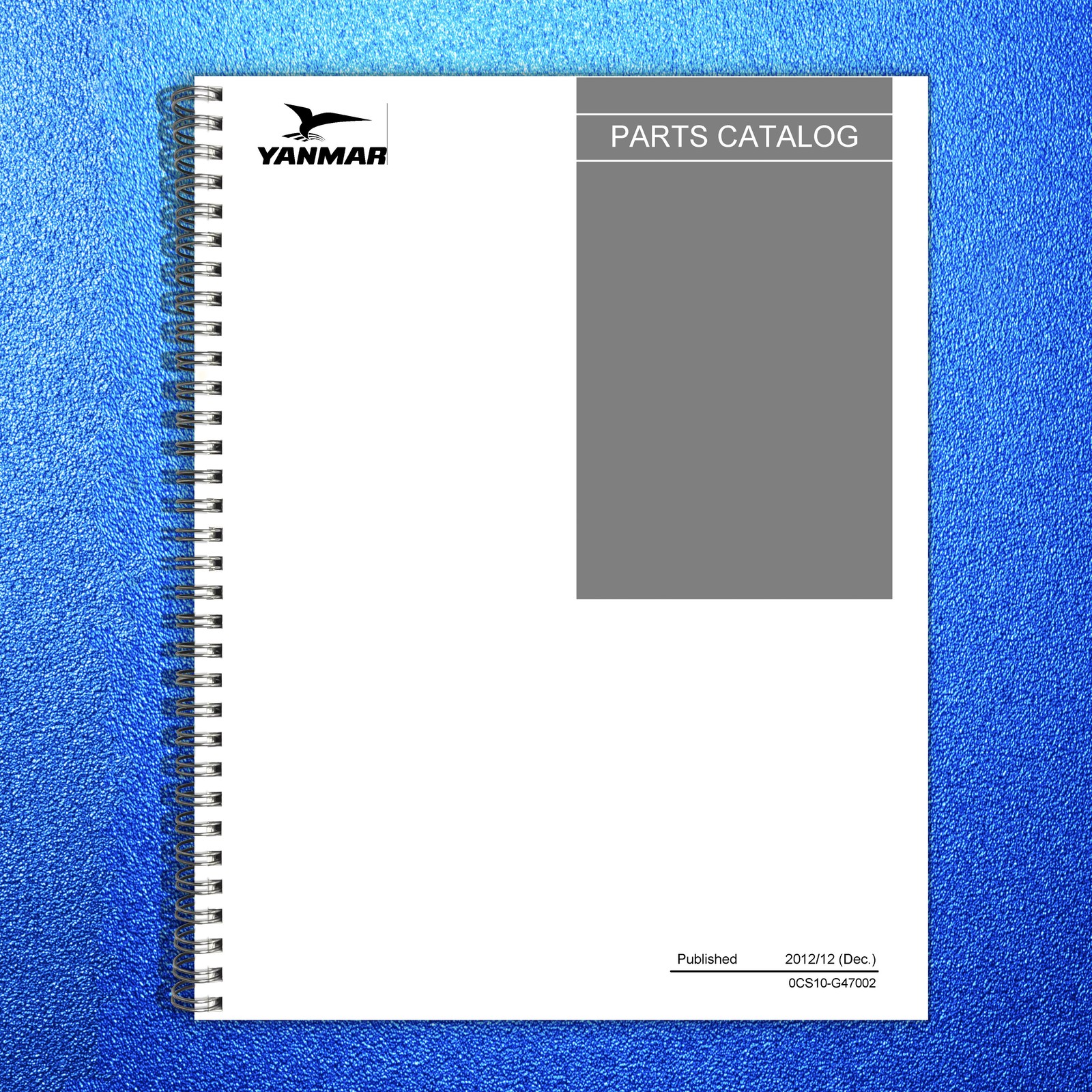 YANMAR Crawler Carrier CR30R-US Parts Catalog Manual 2012 – WIRE BOUND – COVERS