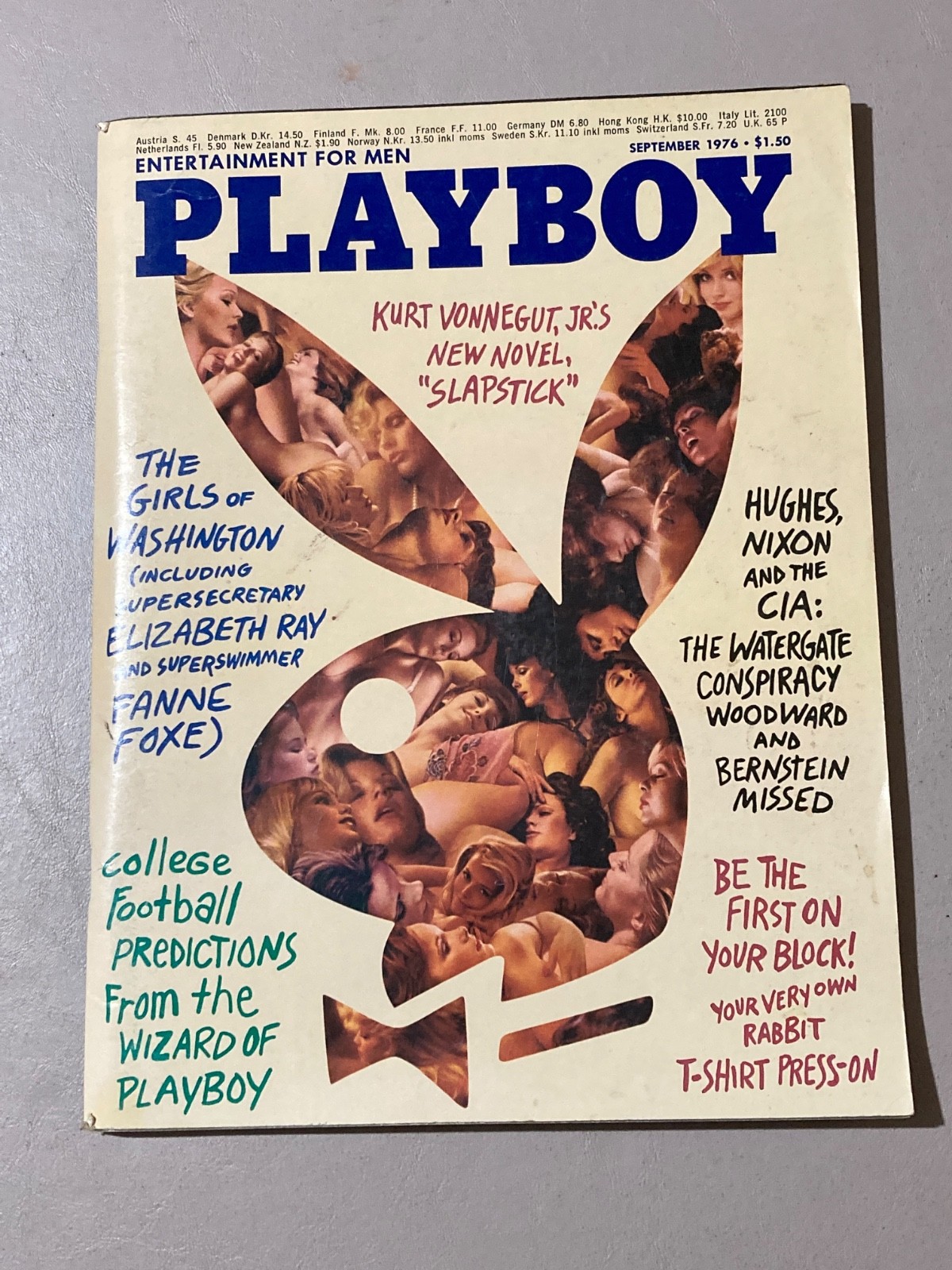 Playboy Sept 1976 Cover Variant International Edition Press on T-Shirt transfer