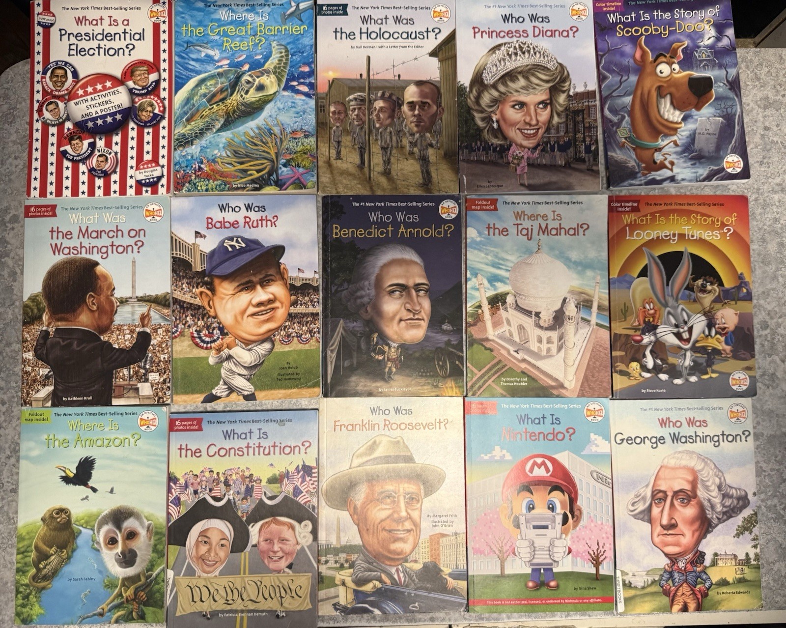Lot Of 15 Who What Where Was Children’s Biography Books WhoHQ