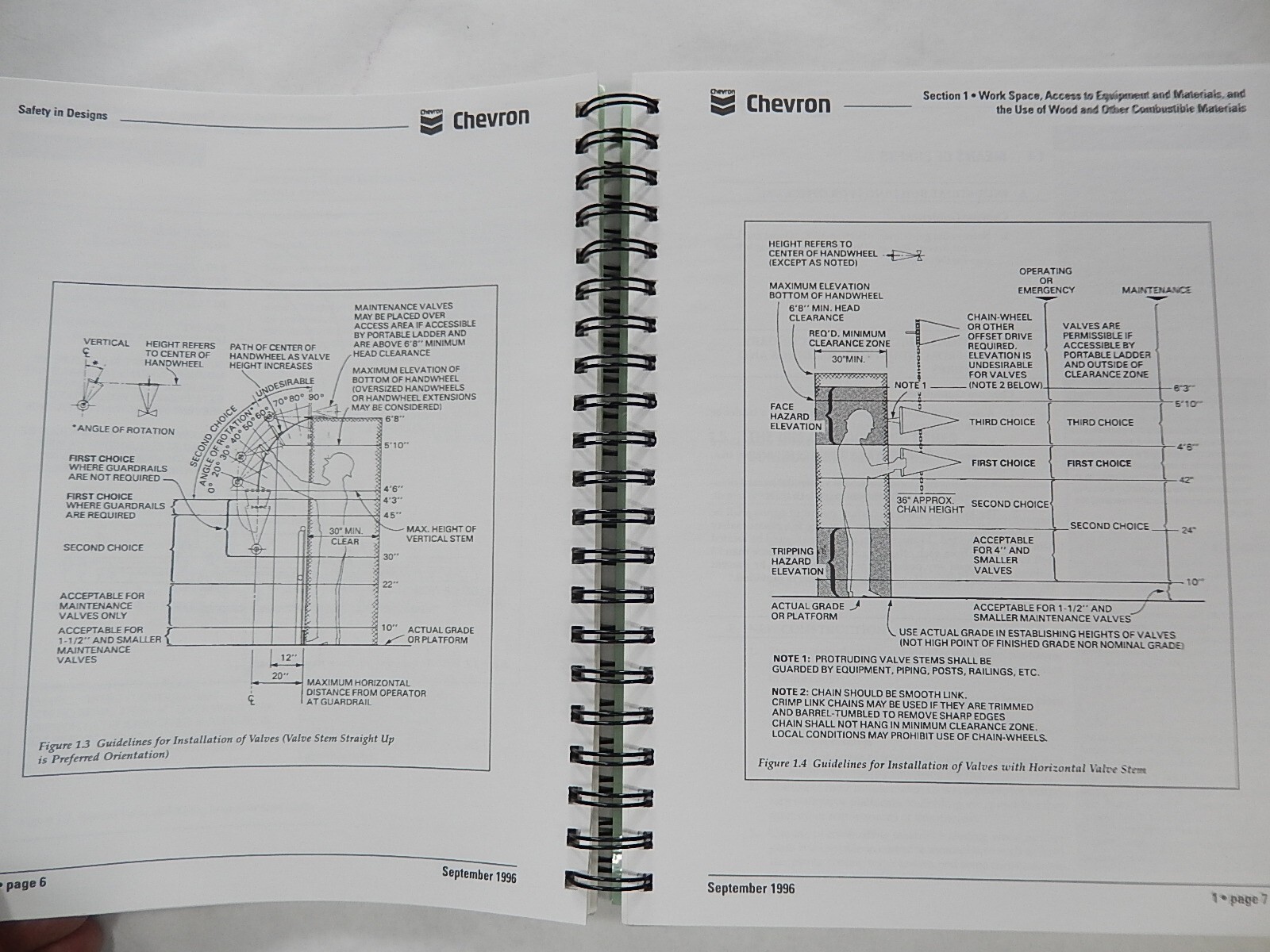 Chevron, Safety in Designs, 1996, Workplace Safety Manual, Ringbound