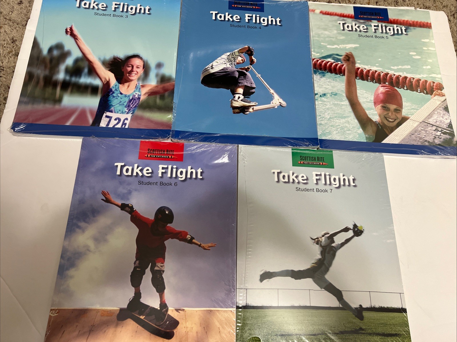 Take Flight, Student Books 3, 4, 5, 6, & 7 Scottish Rite For Children New Sealed