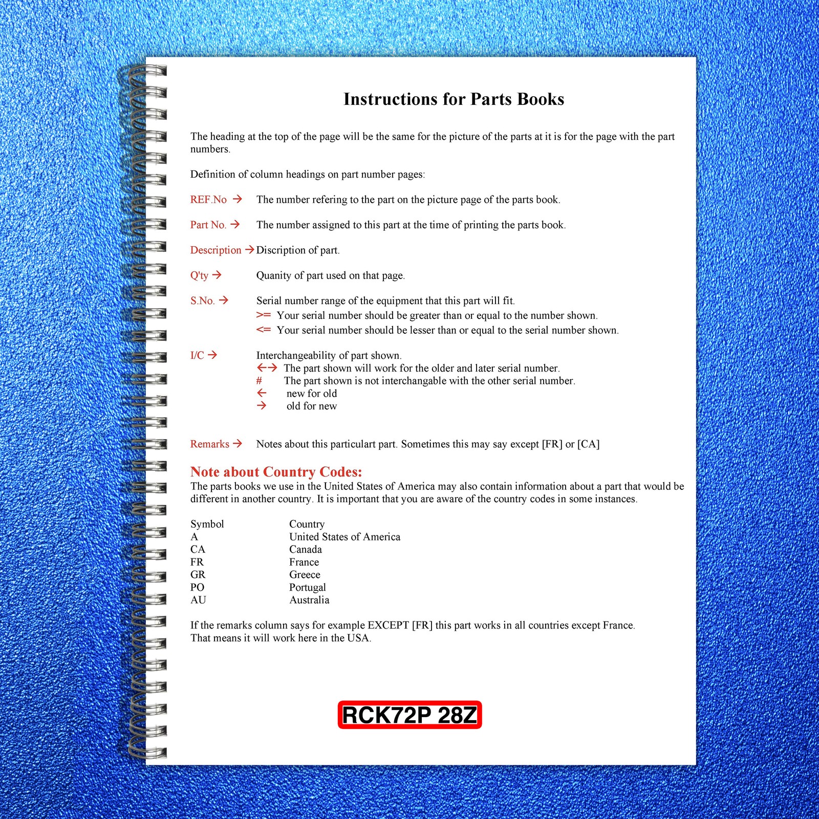 KUBOTA RCK72P-28Z Pro Parts Manual – STEEL WIRE BOUND – PROTECTIVE COVERS