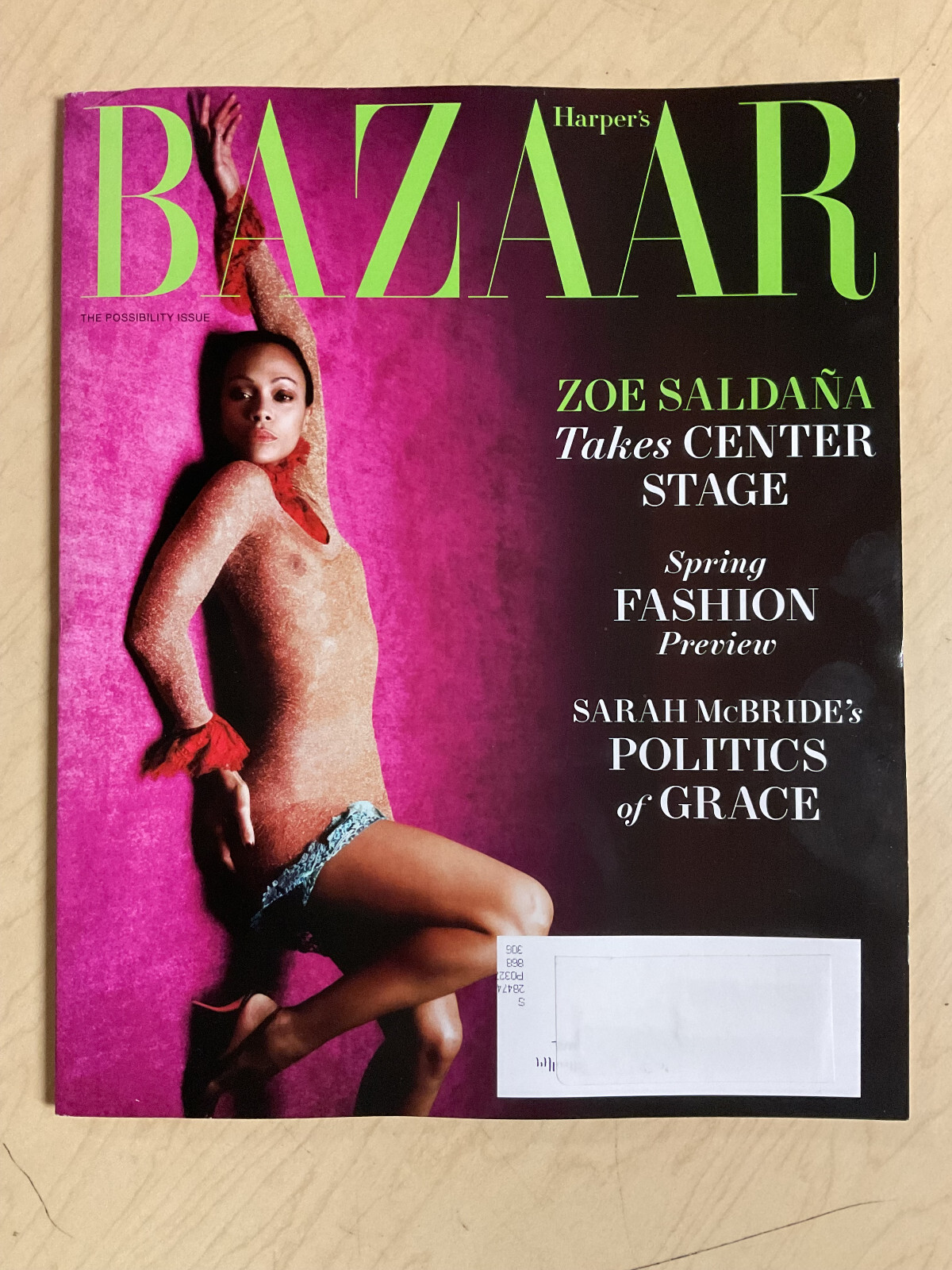 february 2025 Harper Bazaar Zoe Saldana sexy cover + Spring Fashion Preview