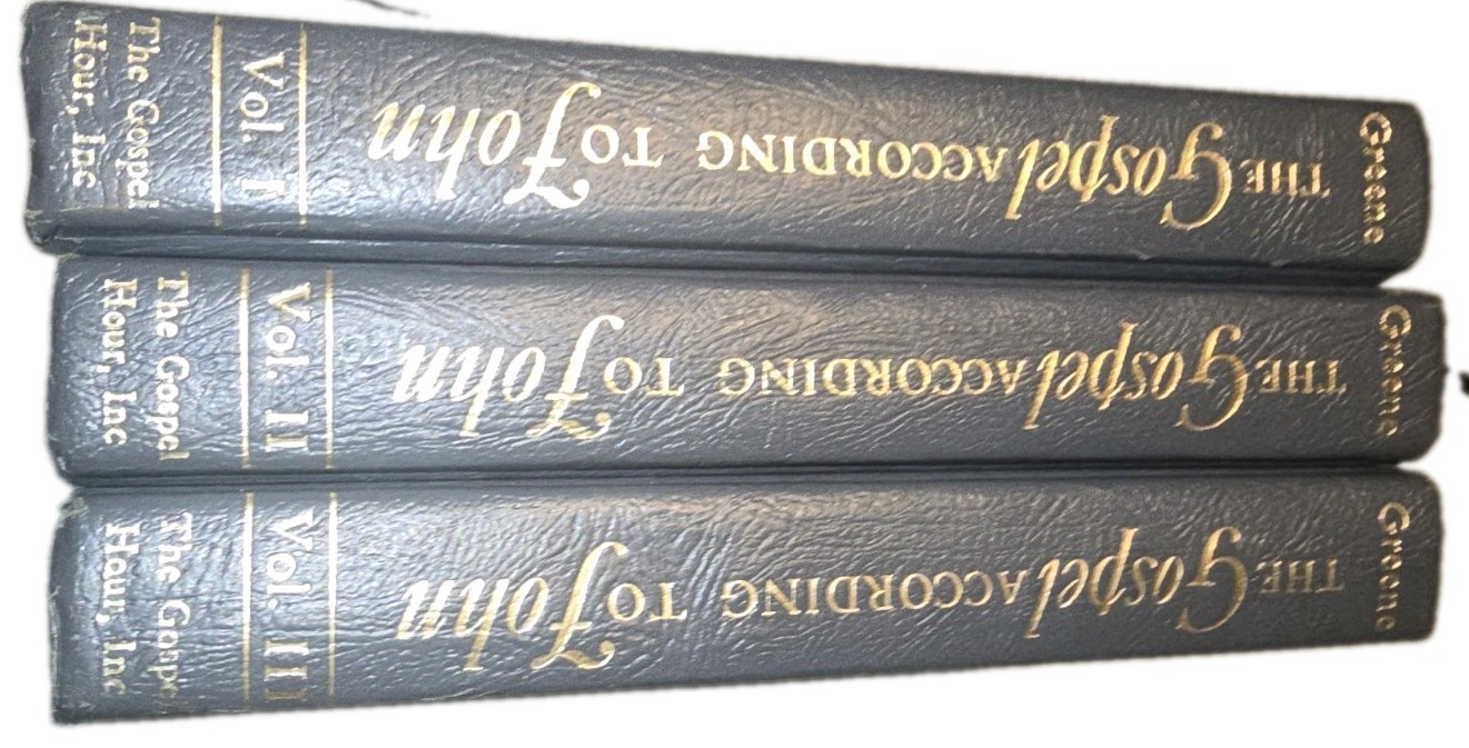 Set 3 THE GOSPEL ACCORDING TO JOHN Vol I II III The Gospel Hour Greene 1966