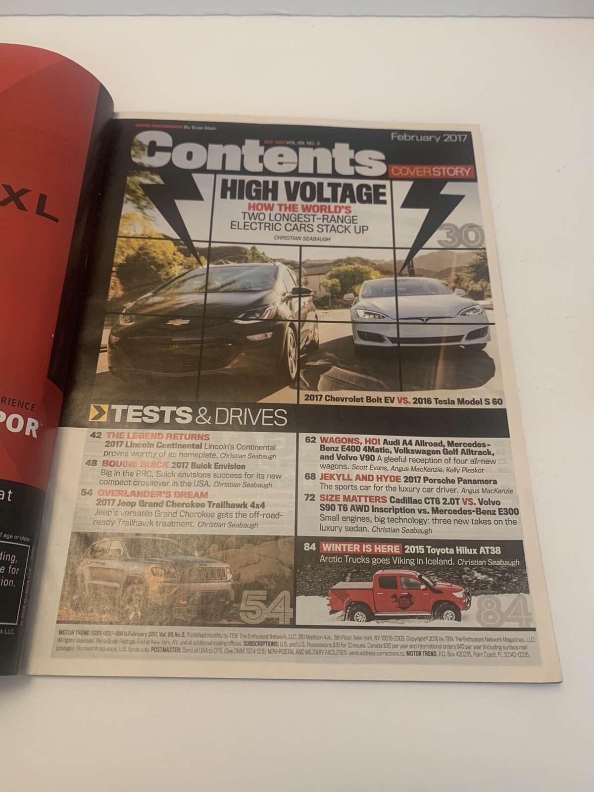 MotorTrend Magazine February 2017 Ripped Cover 102 Pages Porsche Vision Board