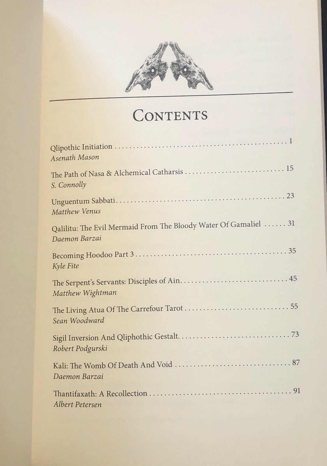 Qliphoth Opus III (2013 Hardcover) The Cycles Ov Primal Kaos Edited Edgar Kerval