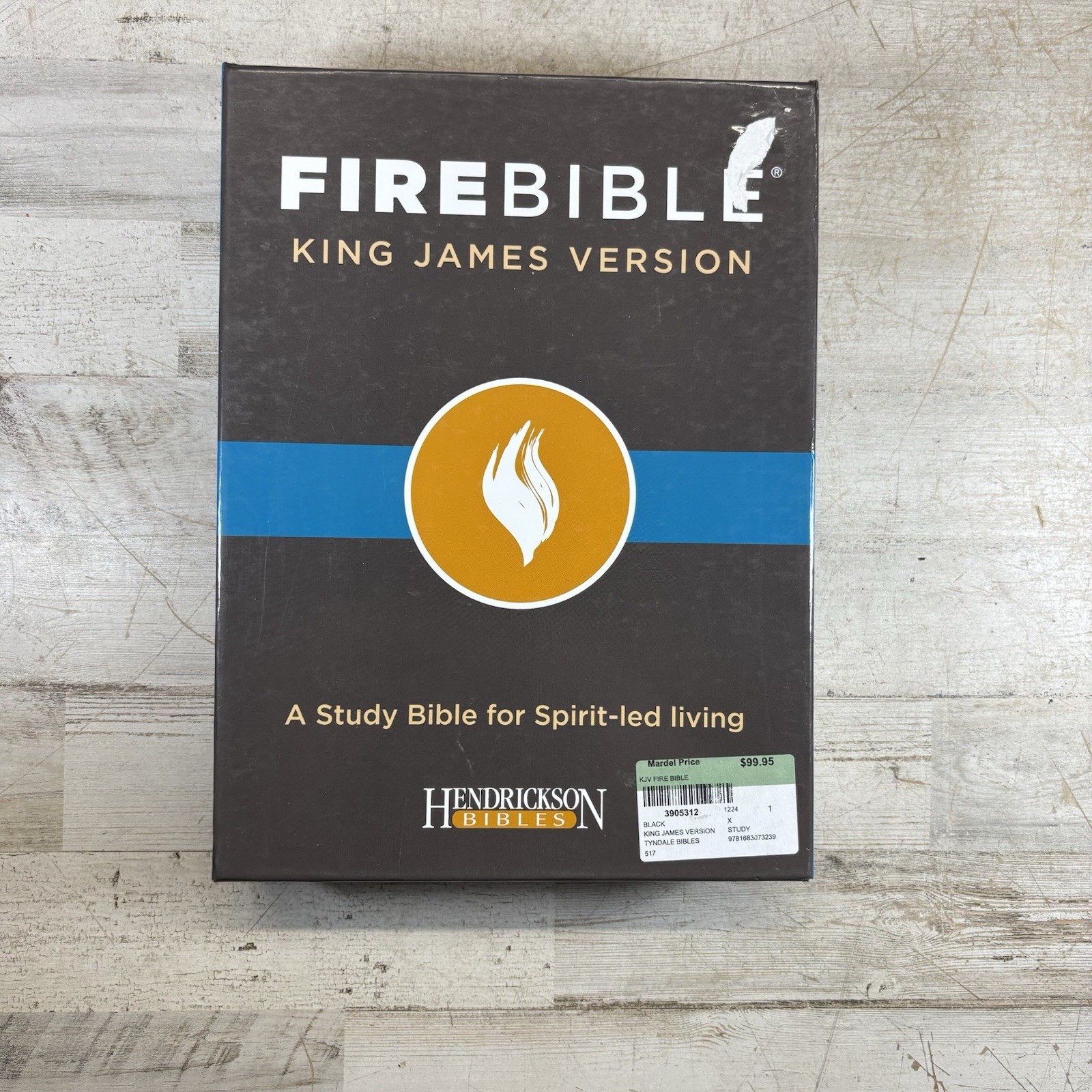 FireBible KJV Study Bible Bonded Leather Black Spirit-Led Living Hendrickson