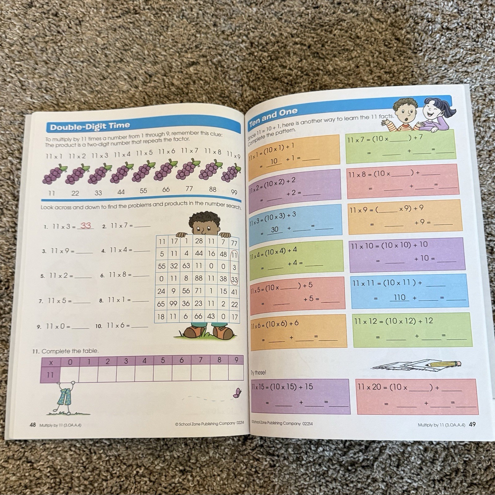 Multiplication Facts Made Easy Workbook Grade 3-4 New Paperback Book