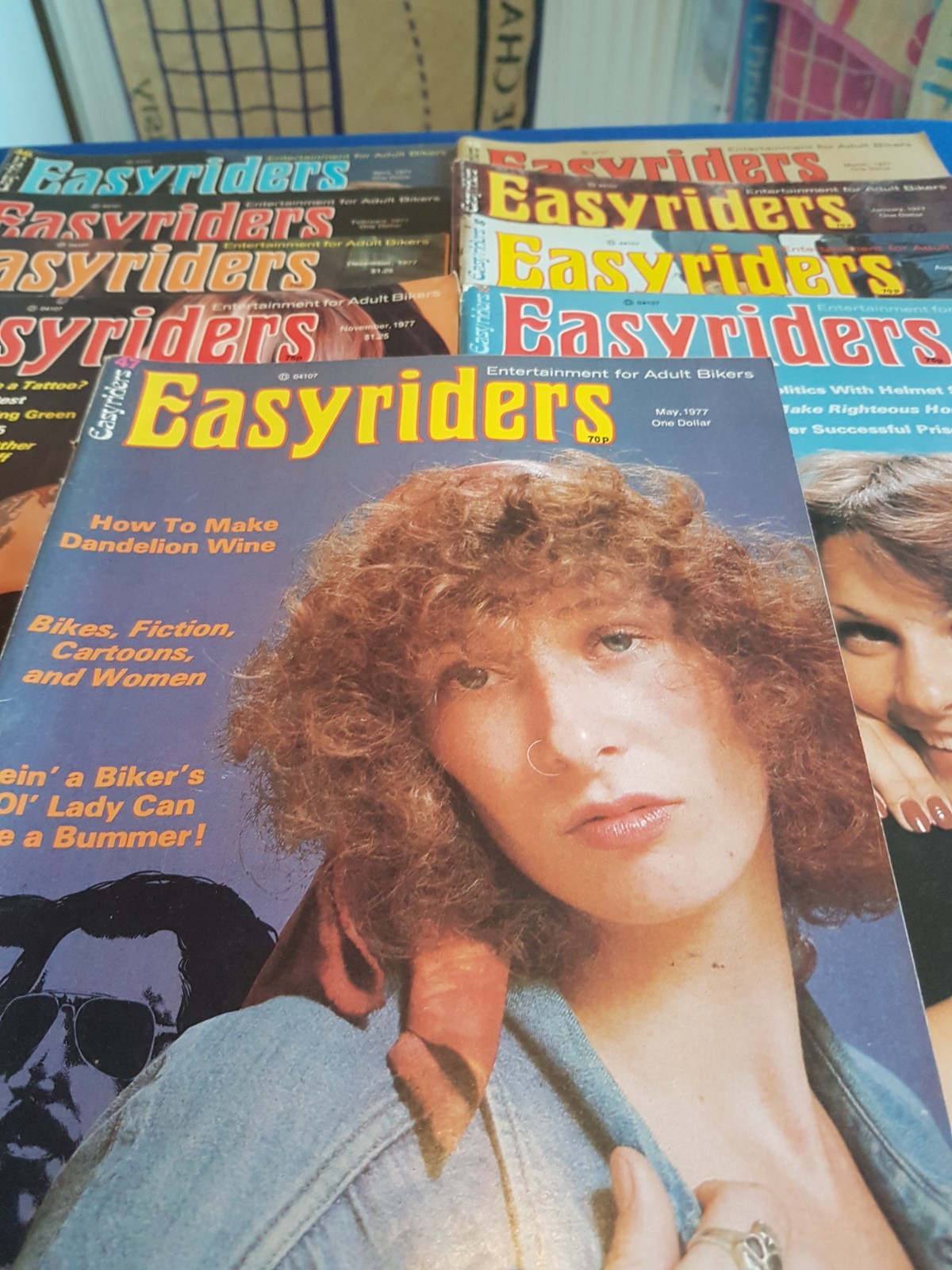 Vintage Easyriders magazines x 9 1977 adult bikers