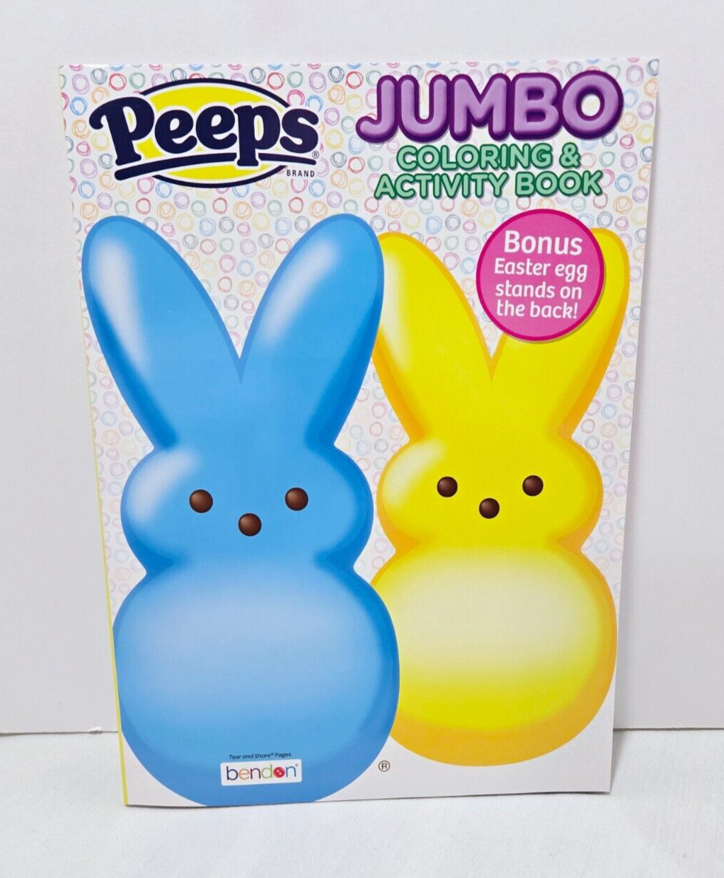 Blue & Yellow Easter Peeps Jumbo Coloring & Activity Book 80 Pages New