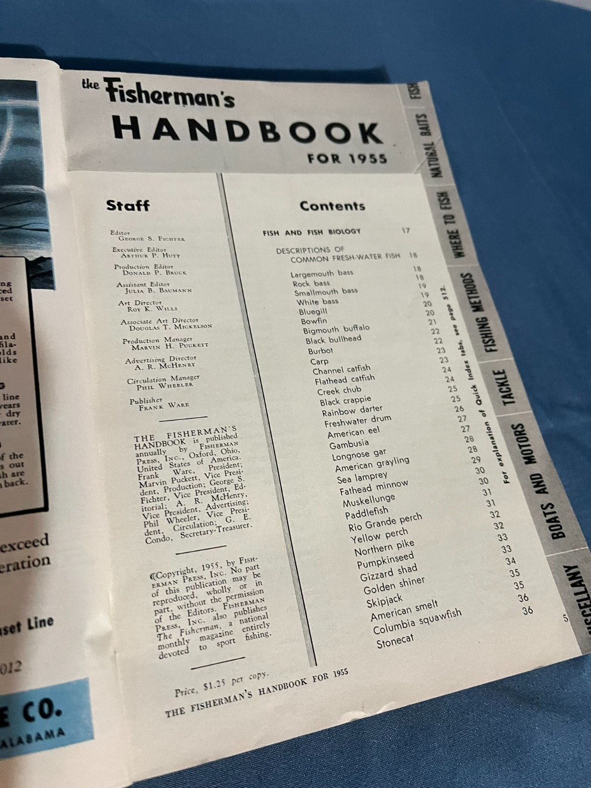 Rare 1955 Fisherman&rsquo;s Handbook by Fisherman Magazine – 512 pages