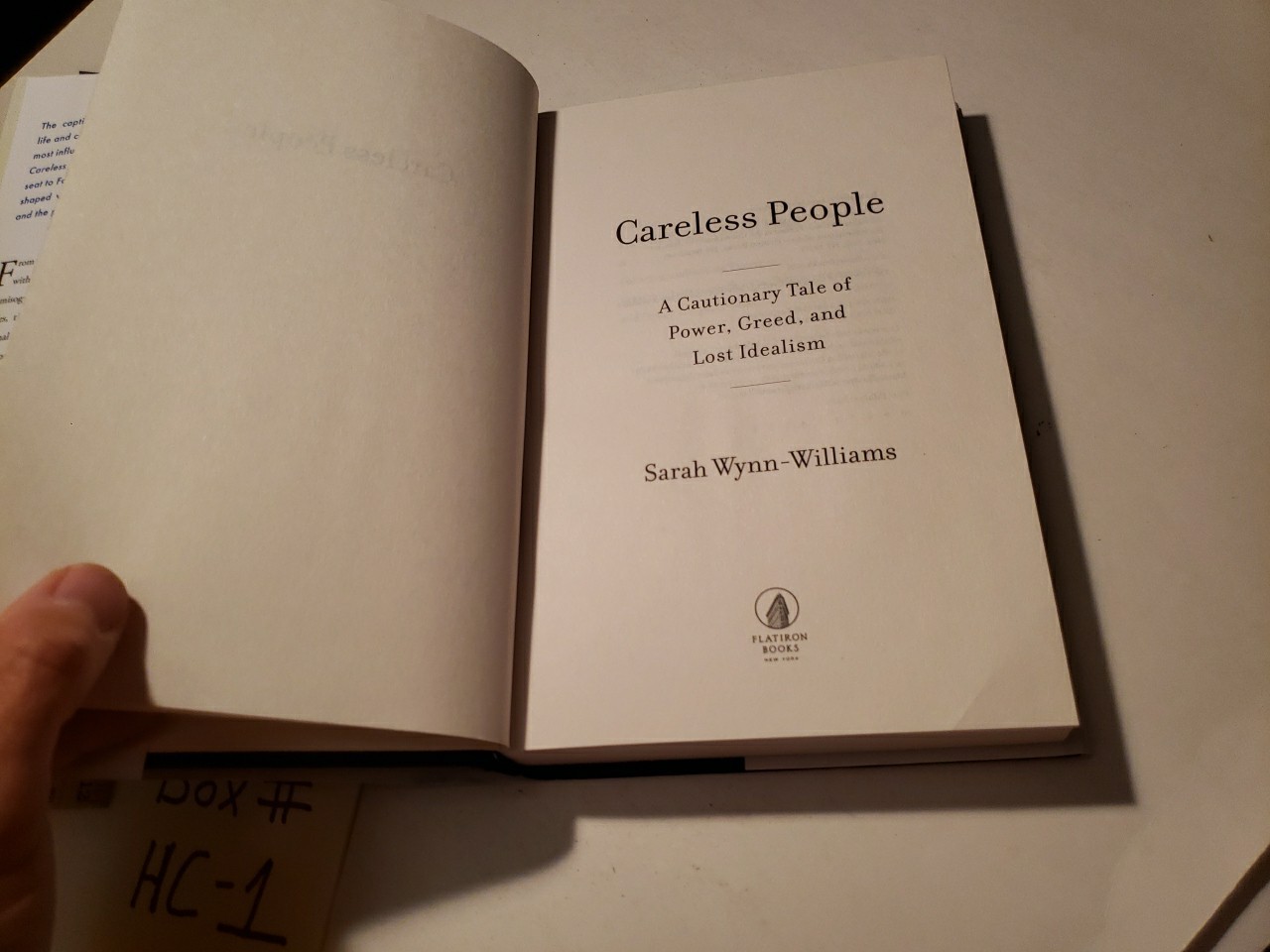 Careless People: a Cautionary Tale of Power, Greed, and Lost Idealism HC Book