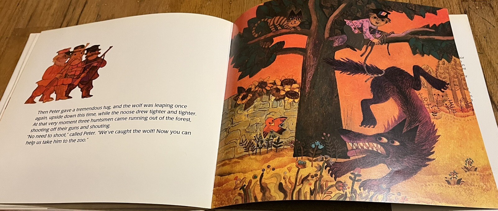 PETER AND THE WOLF : Sergei Prokofiev : illus Josef Palecek : hbdj : vintage