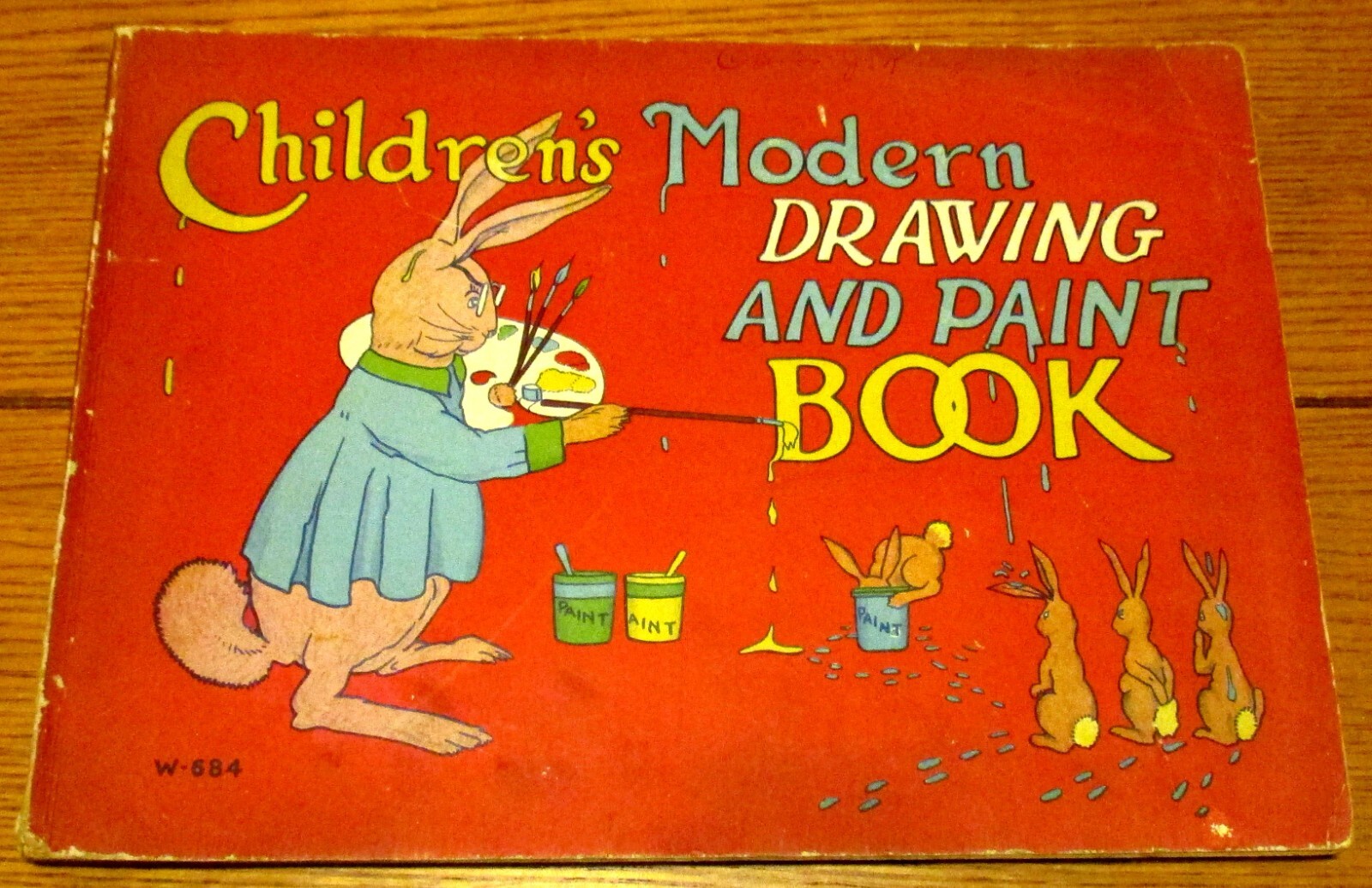 1928 Children&rsquo;s Modern Drawing and Paint Book 48 Pages Whitman Publishing