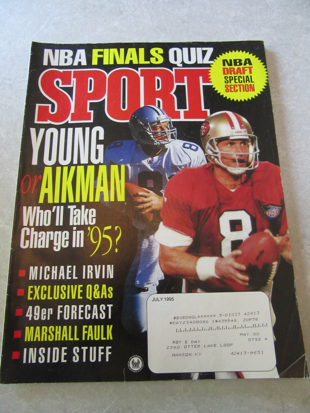 SPORT Magazine, JULY 1995, TIM BROWN, CHRIS WARREN, MICHAEL IRVIN, JAROMIR JAGR!