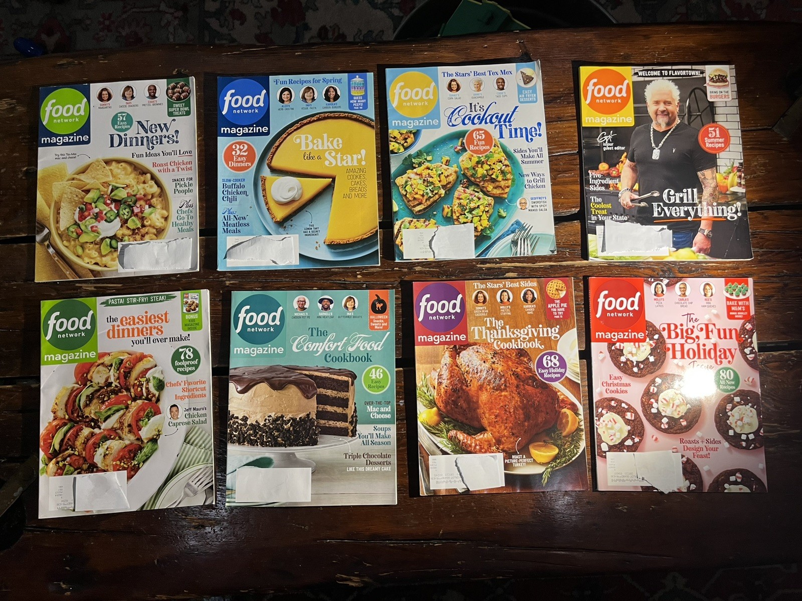 Food Network Magazine Complete Year 2023 Lot Of 8 Back Issues Full Volume 16