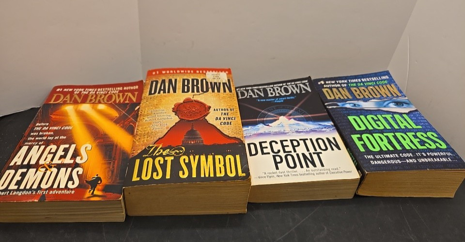 Dan Brown Books Paperback 4pc Lot Lost Symbol Digital Fortress Deception Angels