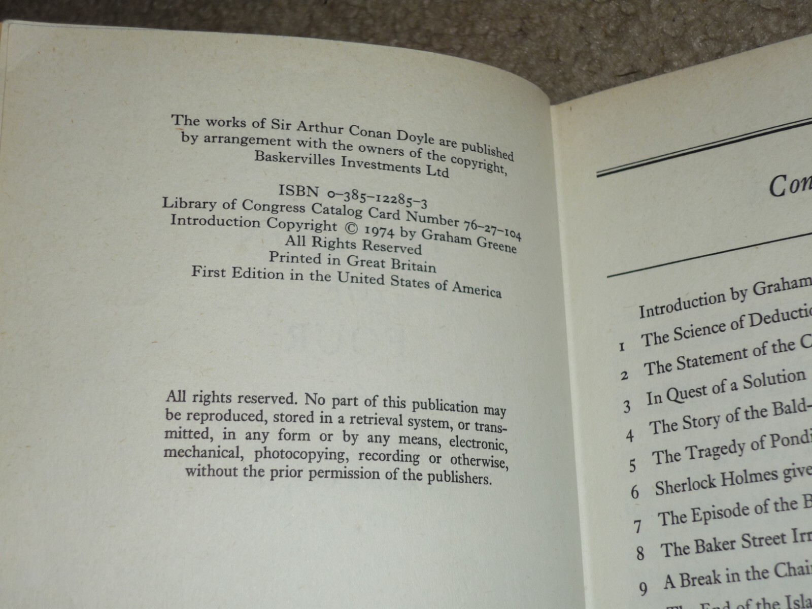 Sir Arthur Conan DOYLE The Sign of Four, 1st Edition 1974, Ex-Library
