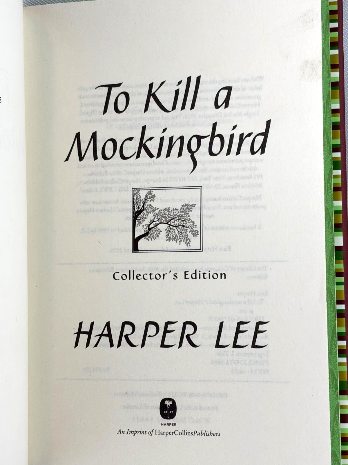 TO KILL A MOCKINGBIRD by Harper Lee Hardcover Collector&rsquo;s Edition *Brand New*
