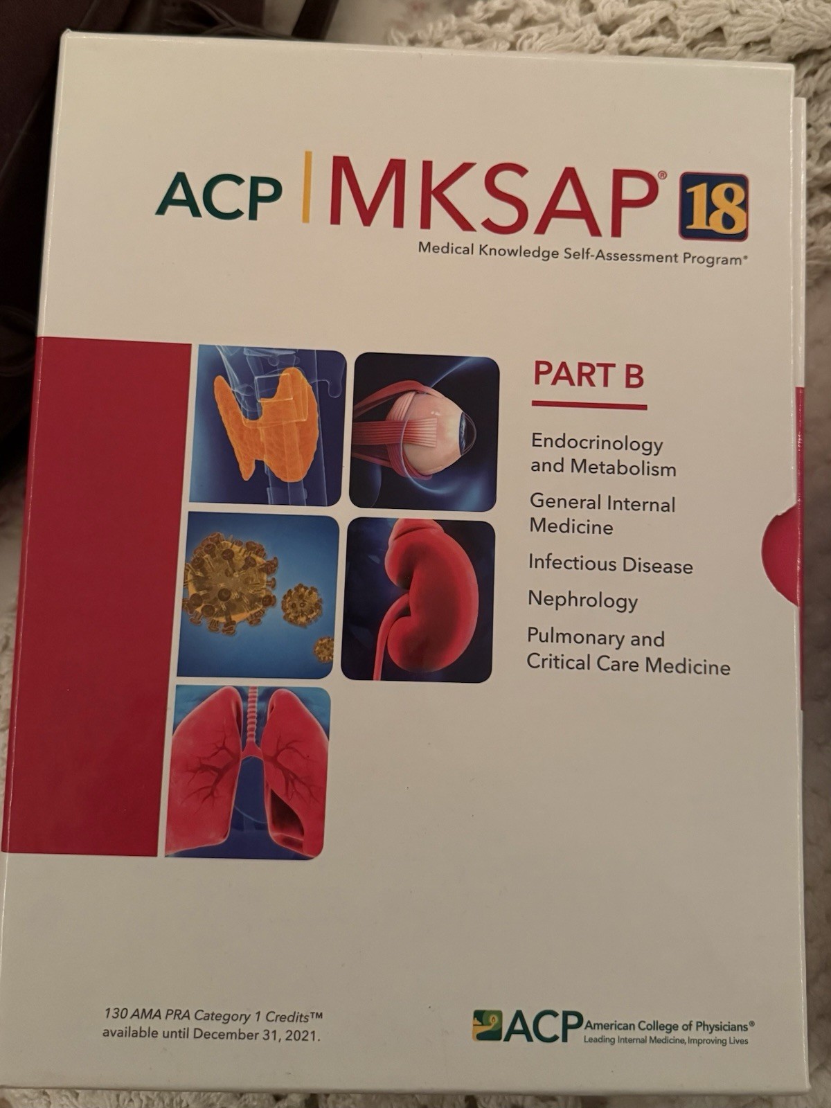 ACP MKSAP 18 Medical Knowledge Self-Assessment Program Set of 5 Books